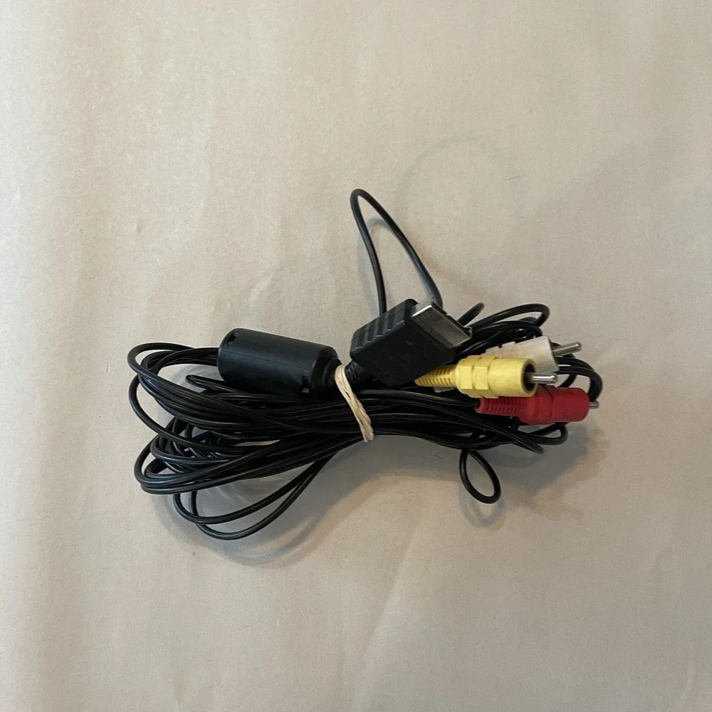 Sony PlayStation Ps1 Ps2 Ps3 - Black AV Cables OEM